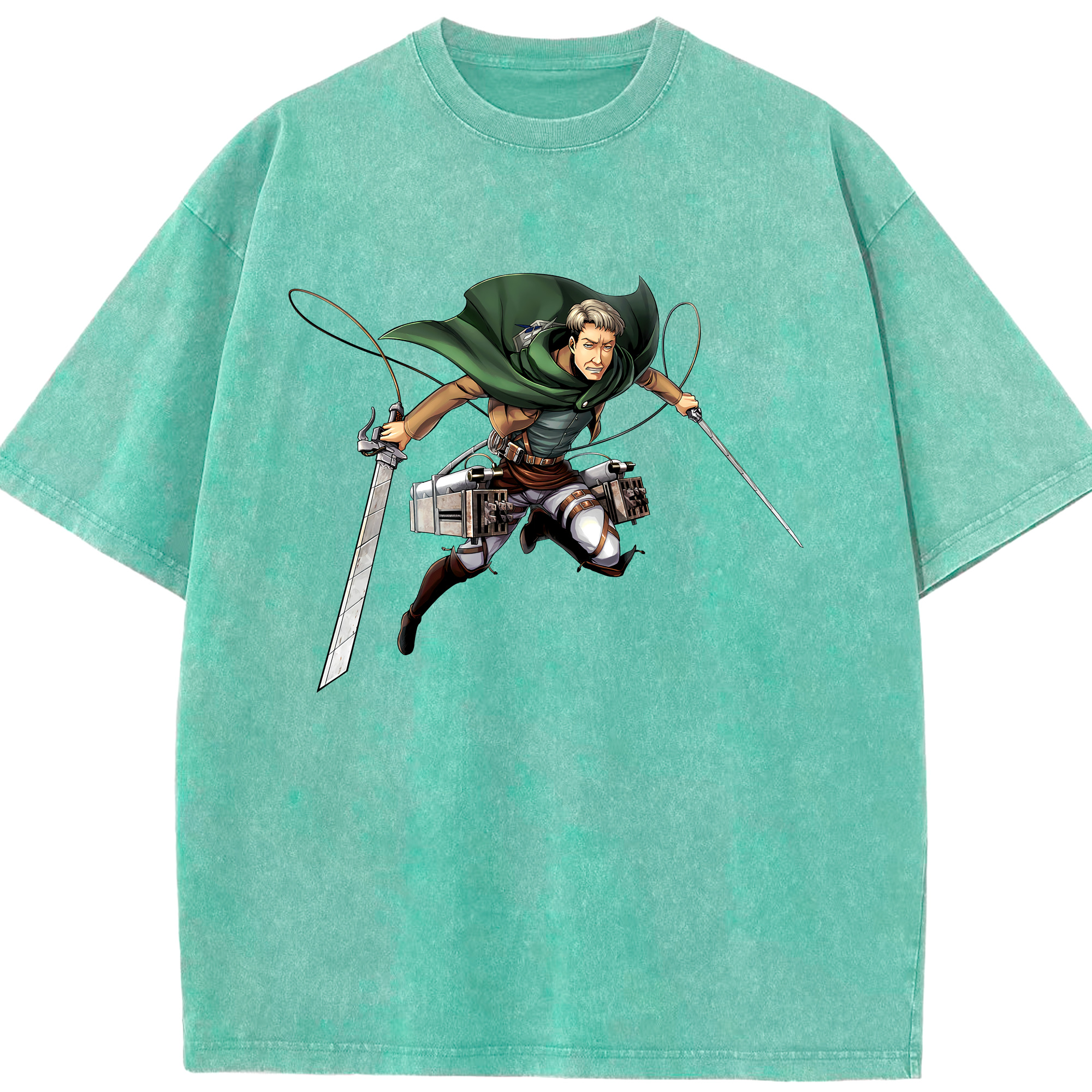 （画像用） 進撃の巨人 Attack on Titan 綿100% ヴィンテージ風 半袖Tシャツ（フロントプリント）